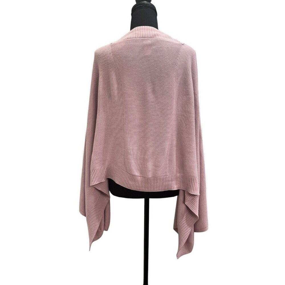 Lululemon Forward Flow Cape Heathered Mink Berry Knit Poncho One Size Silk Blend - Picture 5 of 8